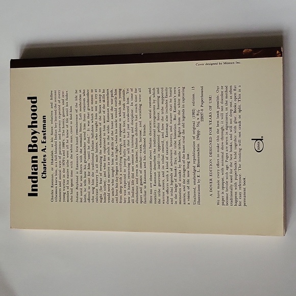 Indian Boyhood By Charles A Eastman 1971 Paperback - Picture 2 of 12